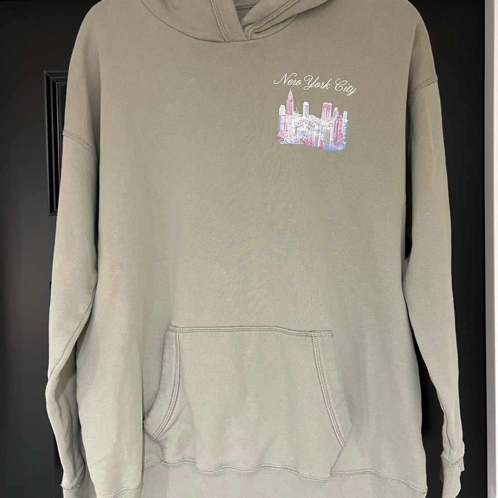 Kids Abercrombie & Fitch Sage Green New York City Hoodie